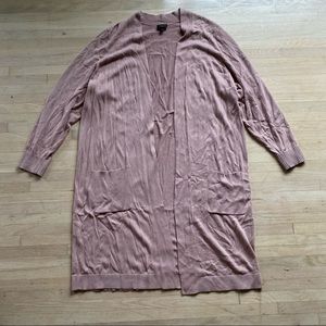 Torrid Long Sleeve Open Front Pocket Pink Sweater Cardigan Womans Size 3x